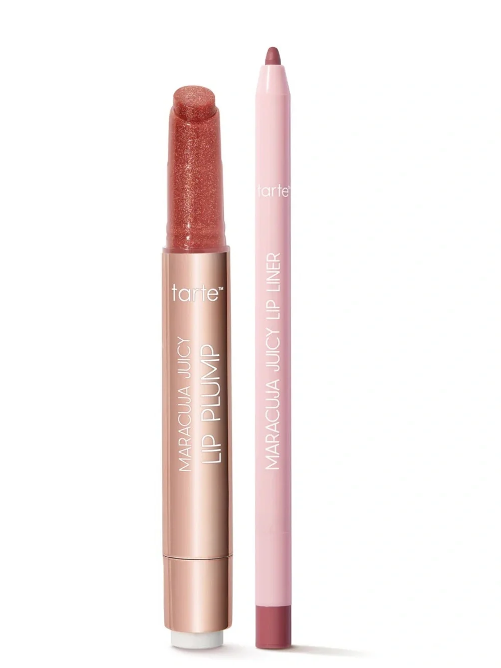 TARTE KINDNESS CAFE MARACUJA JUICY LIP ICONS PLUMP & LINER DUO;—ROSY MAUVE
